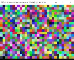 View 'CORONA-MAN 80's color blocks loading screen' in a higher resolution 'CORONA-MAN 80's color blocks loading screen' in a higher resolution